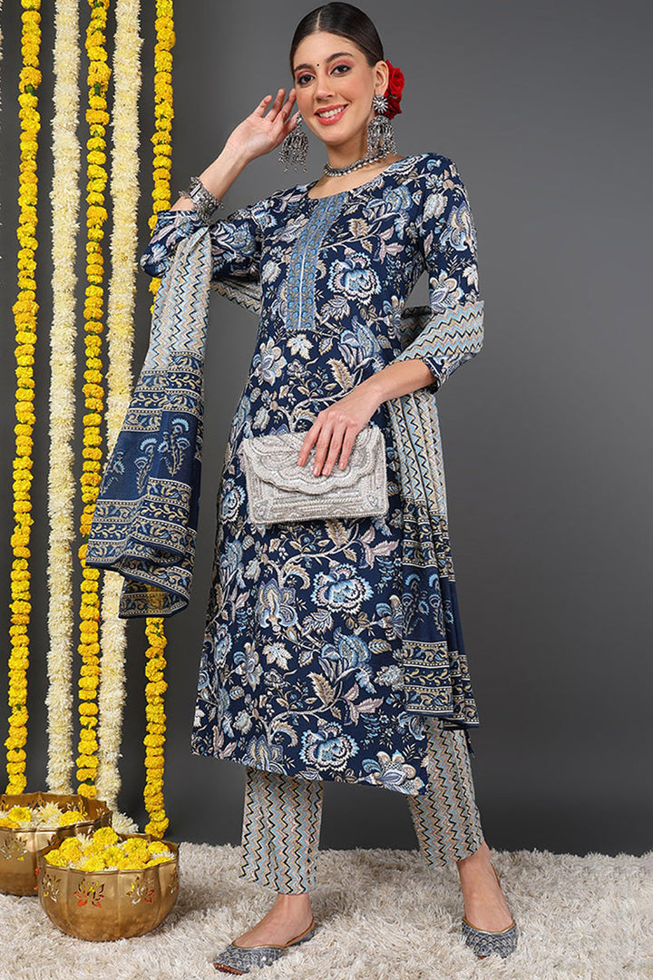 White-Silk-Blend-Embroidered-Straight-3-Piece-Kurta-Set