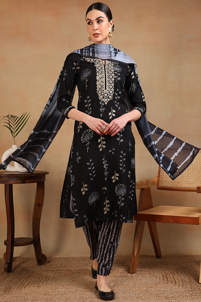 White-Silk-Blend-Embroidered-Straight-3-Piece-Kurta-Set