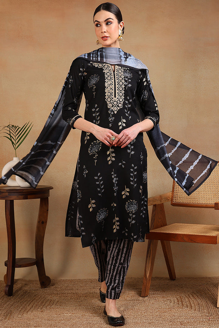 White-Silk-Blend-Embroidered-Straight-3-Piece-Kurta-Set