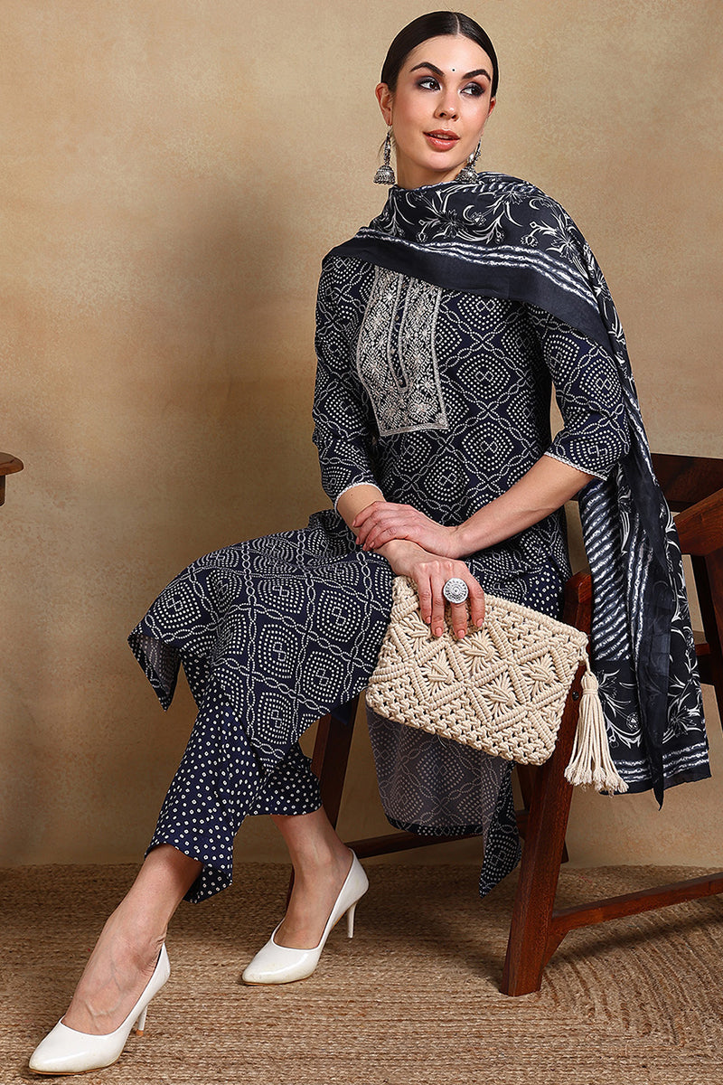 White-Silk-Blend-Embroidered-Straight-3-Piece-Kurta-Set