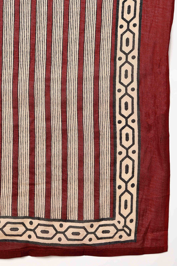 Maroon-Rayon-Blend-Embroidered-Floral-Printed-Straight-Kurta-Set