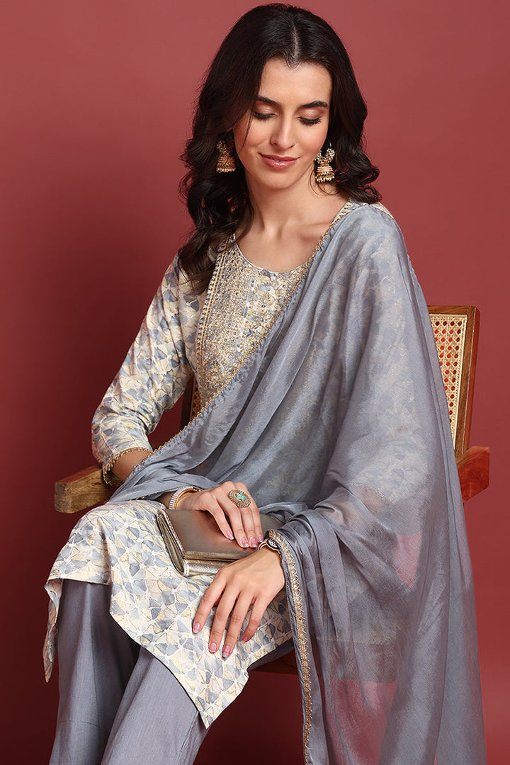 Grey-Viscose-Rayon-Embroidered-Straight-3-Piece-Kurta-Set