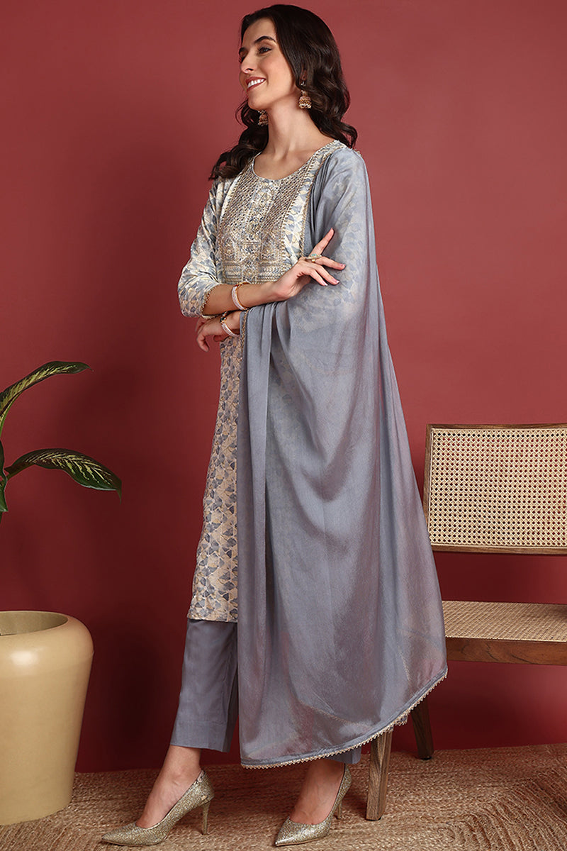 Grey-Viscose-Rayon-Embroidered-Straight-3-Piece-Kurta-Set