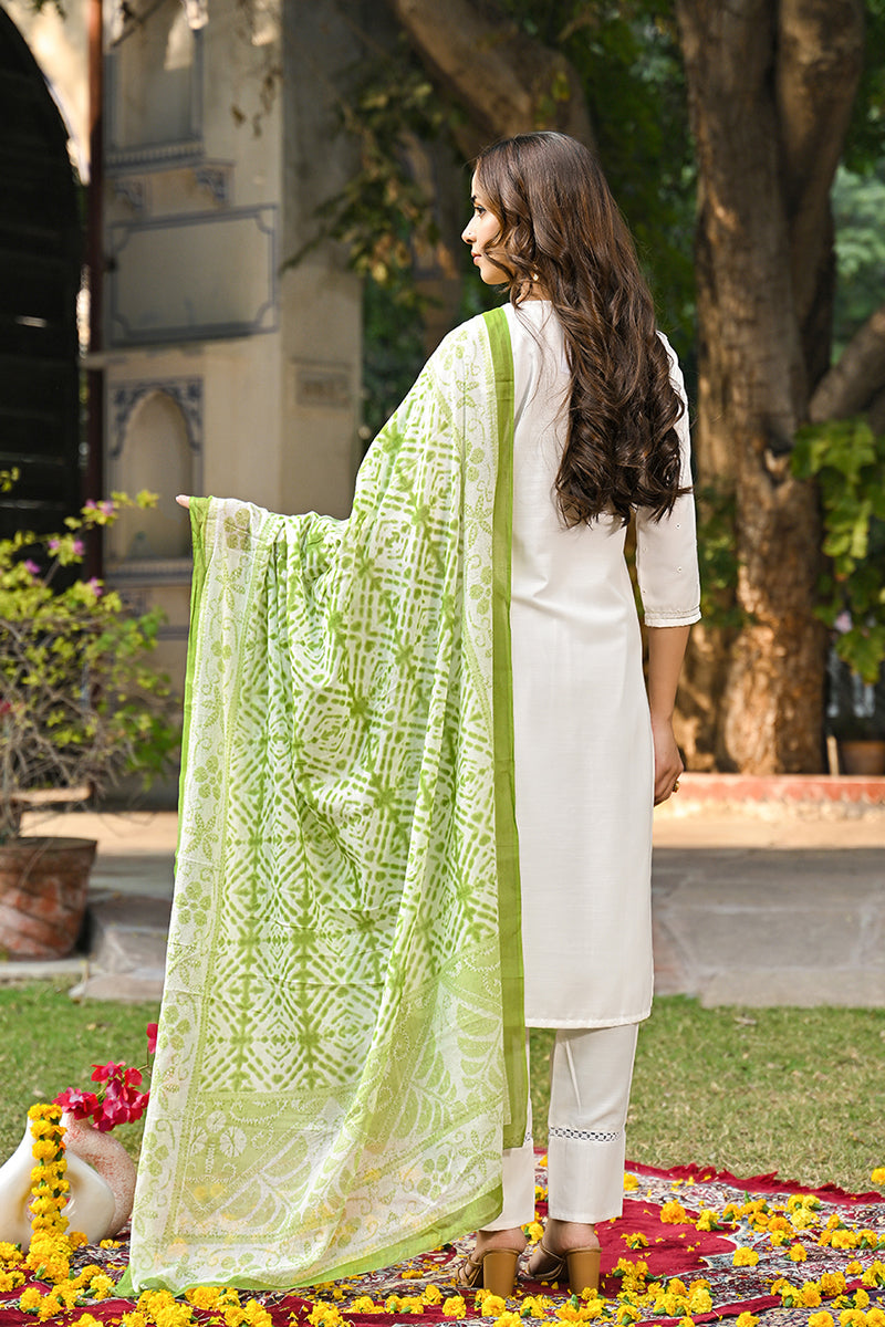 Green-Rayon-Blend-Solid-Embroidered-Straight-Kurta-Set