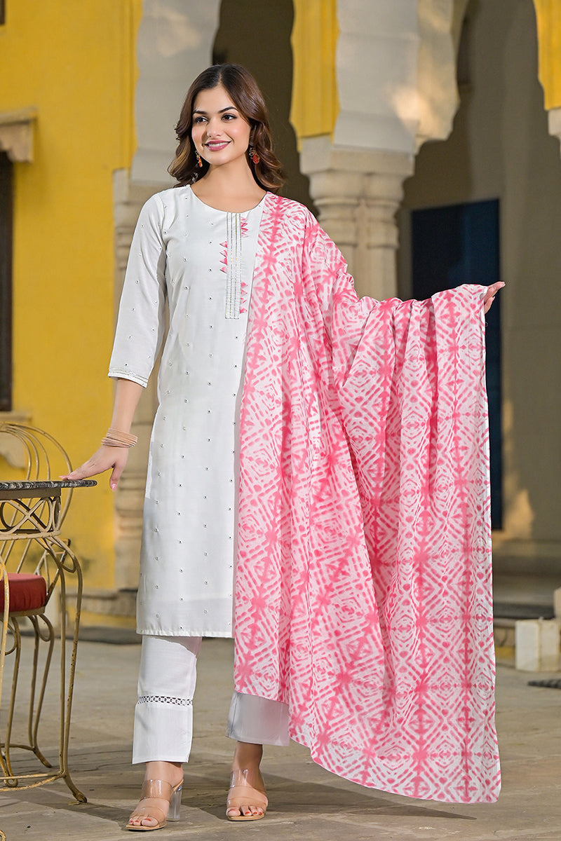 Pink-Rayon-Blend-Solid-Embroidered-Straight-Kurta-Set