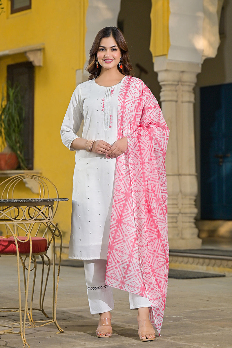 Pink-Rayon-Blend-Solid-Embroidered-Straight-Kurta-Set