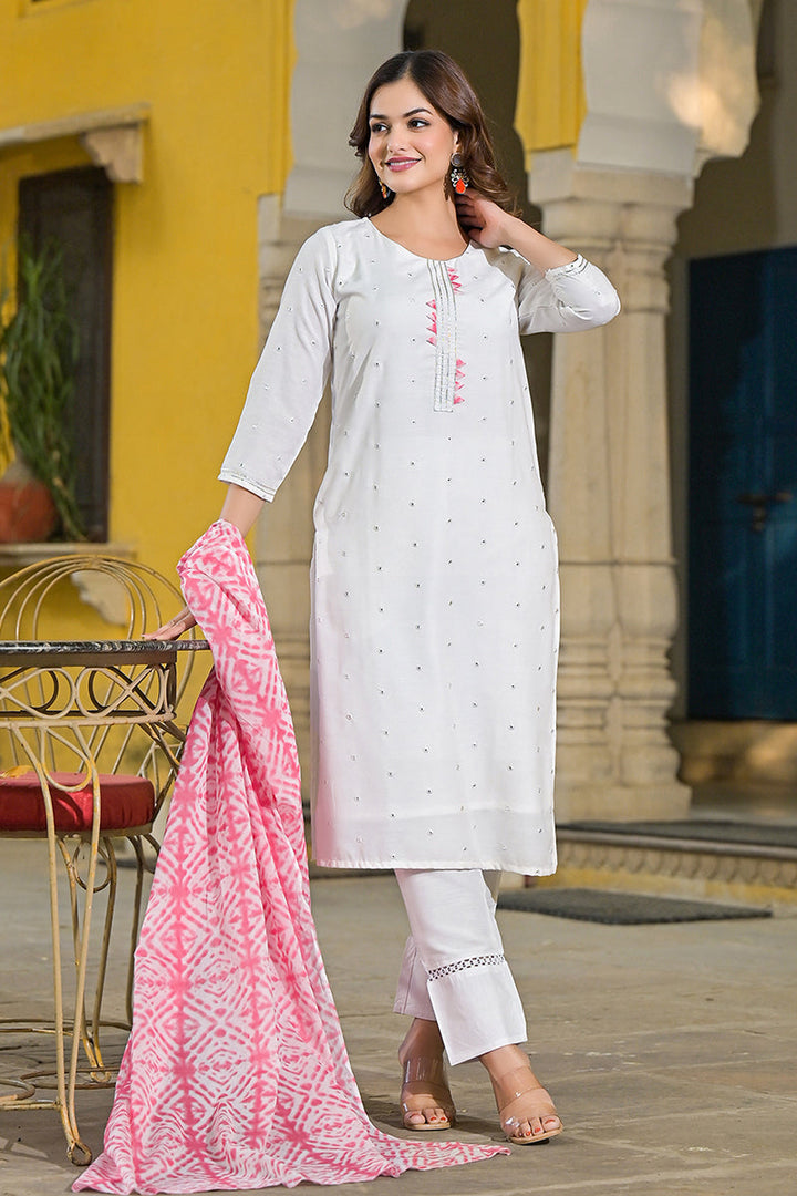 Pink-Rayon-Blend-Solid-Embroidered-Straight-Kurta-Set