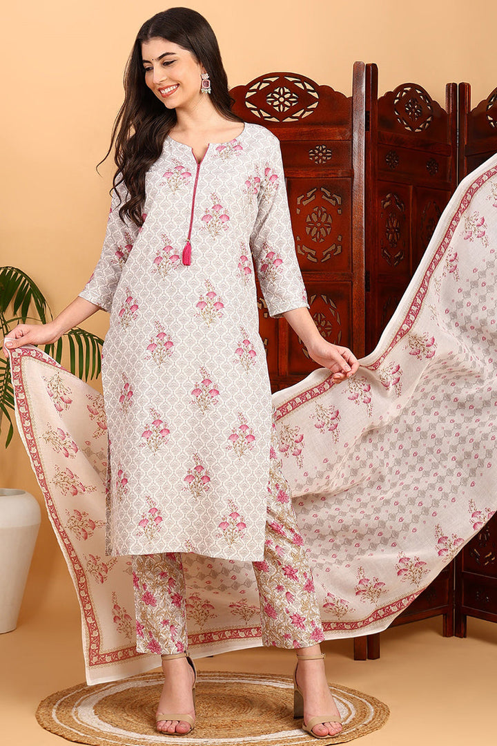 Pink-Rayon-Blend-Floral-Straight-Printed-3-Piece-Kurta-Set