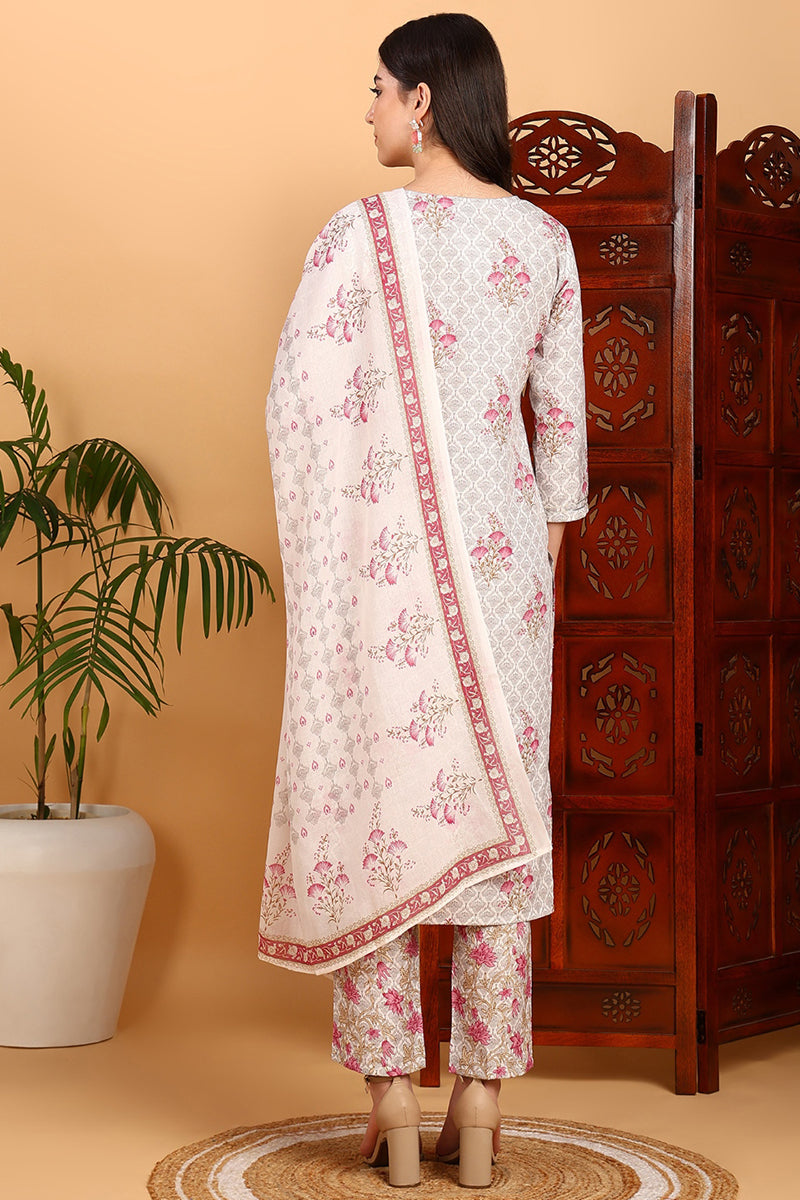 Pink-Rayon-Blend-Floral-Straight-Printed-3-Piece-Kurta-Set