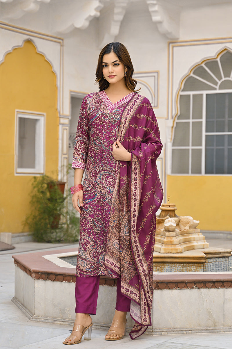 Purple-Rayon-Blend-Paisley-Printed-Straight-3-Piece-Kurta-Set