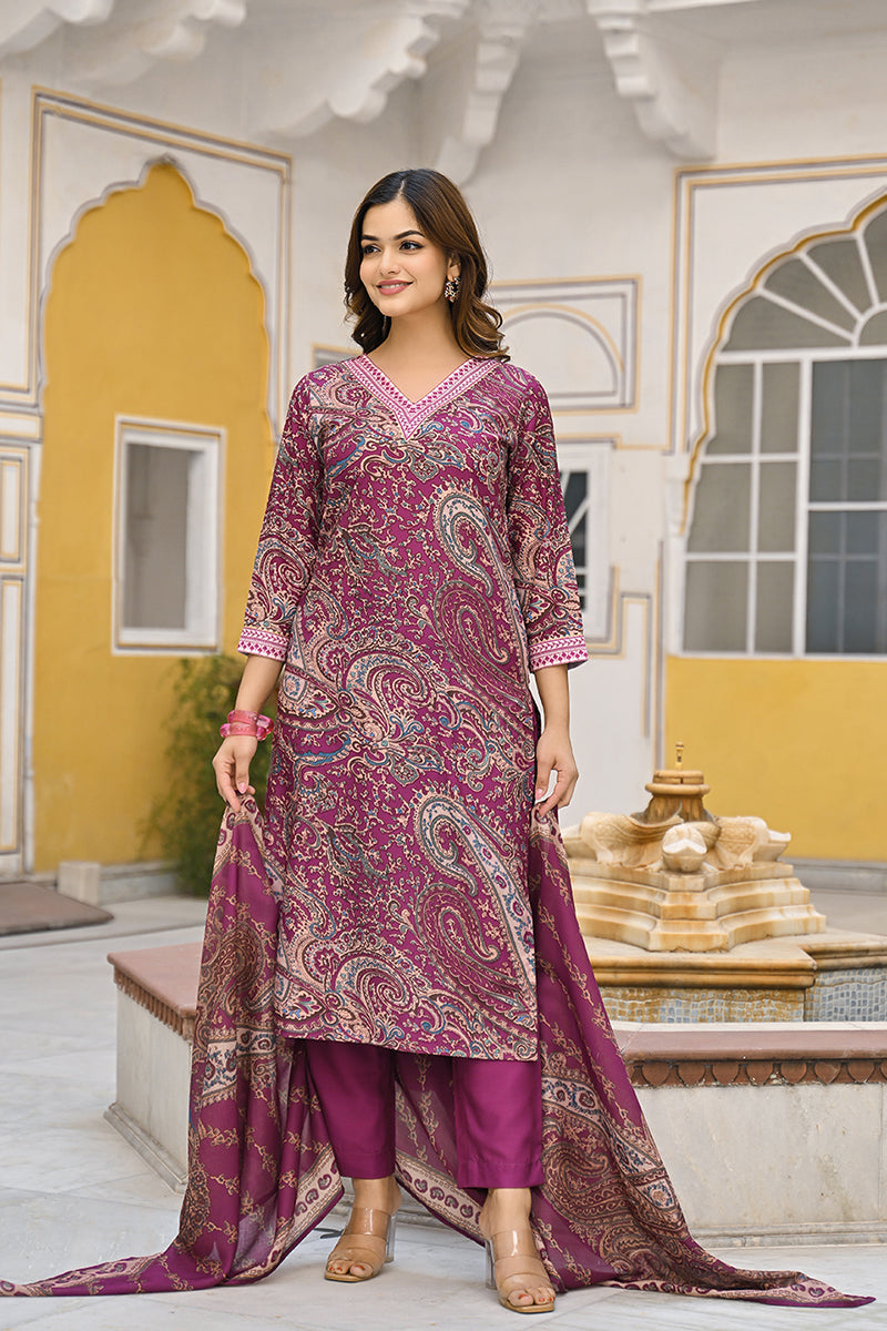 Purple-Rayon-Blend-Paisley-Printed-Straight-3-Piece-Kurta-Set