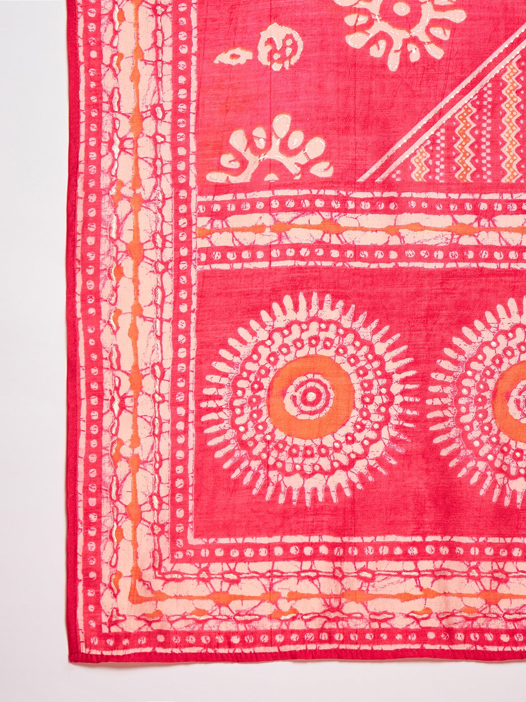 Pink Rayon Blend Floral Printed Straight Kurta Trouser With Dupatta