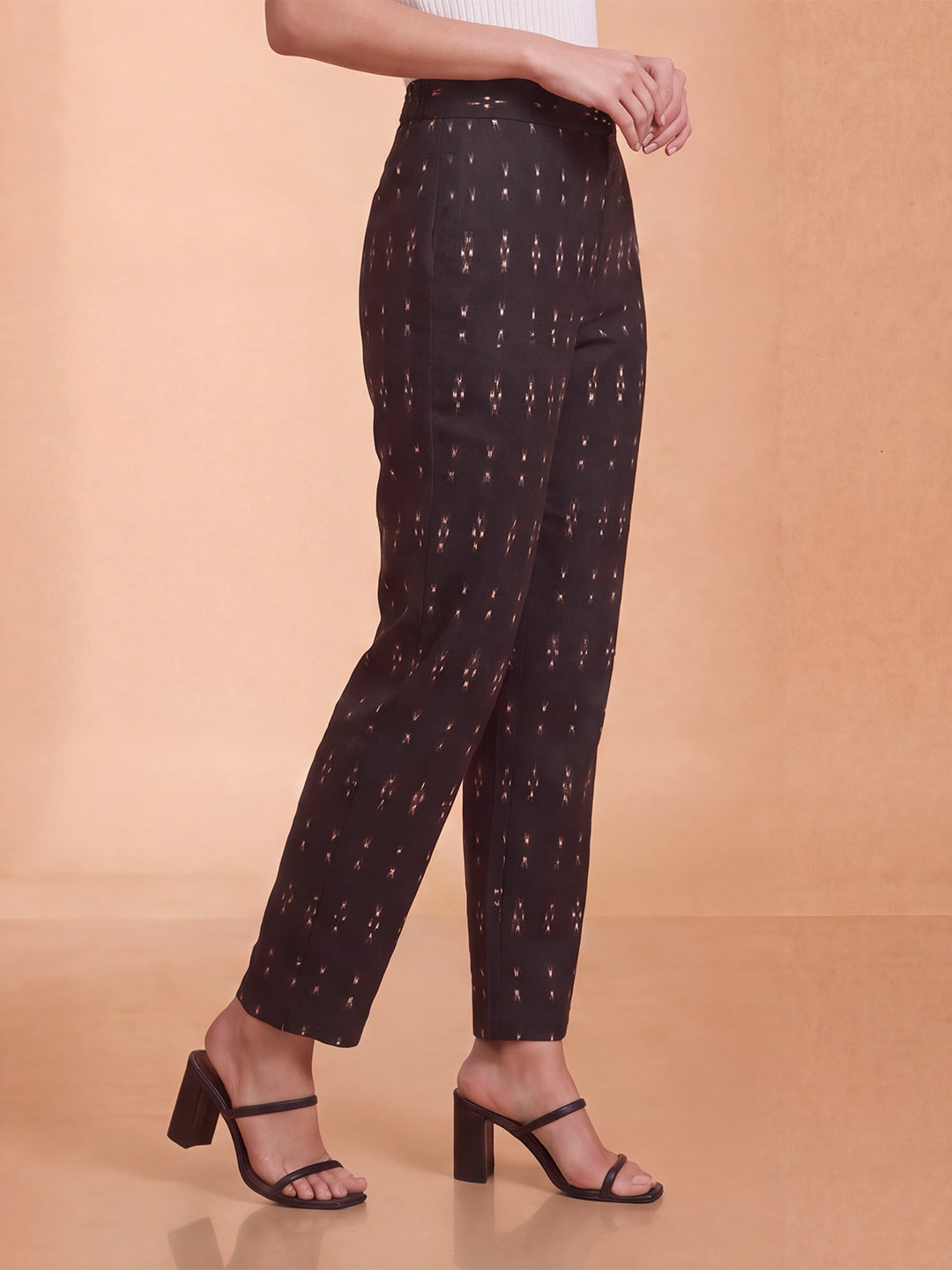 Black Geometric Printed Trouser