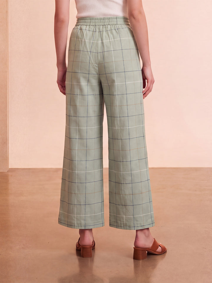 Green Geometric Printed Trouser