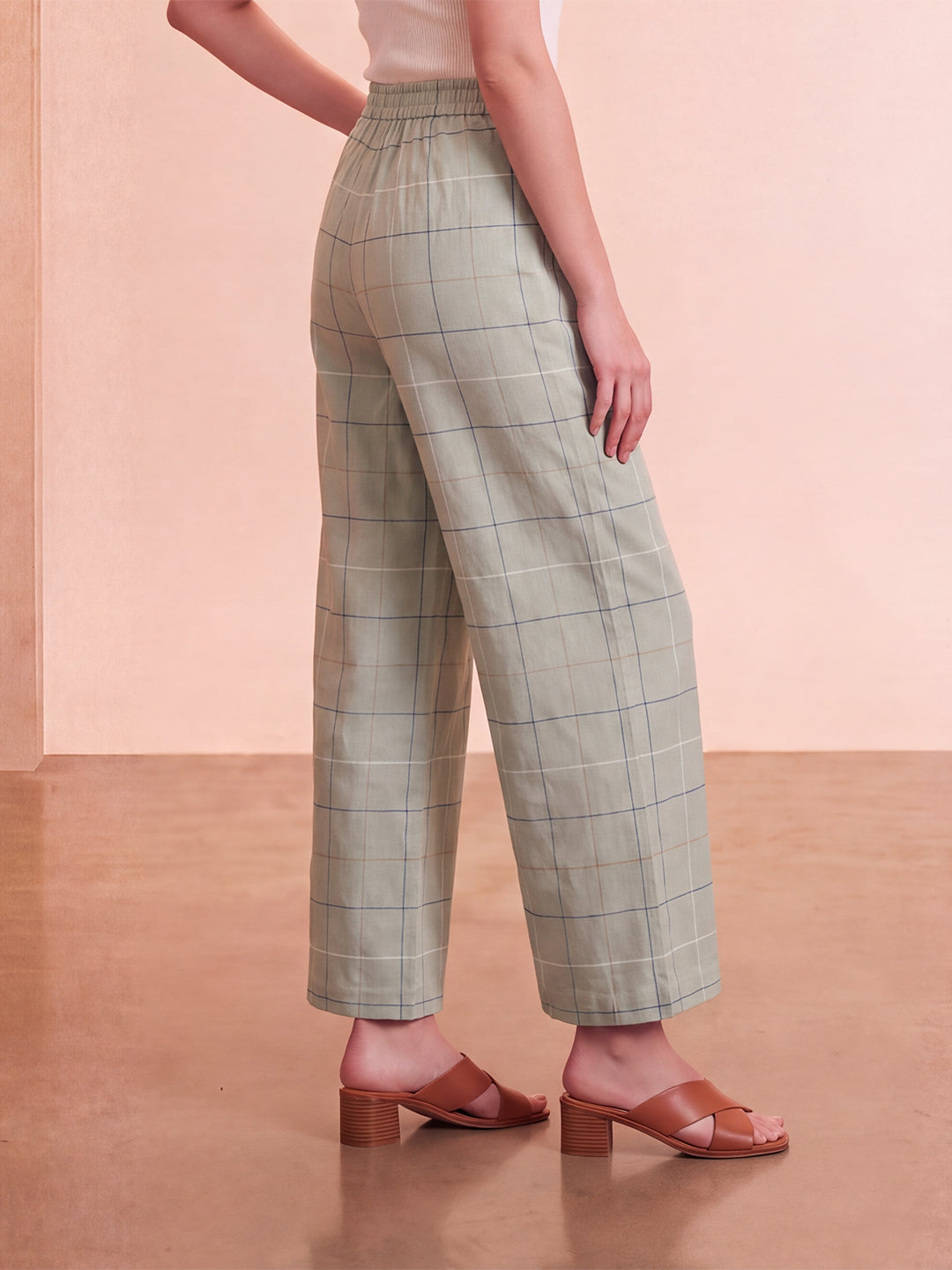 Green Geometric Printed Trouser