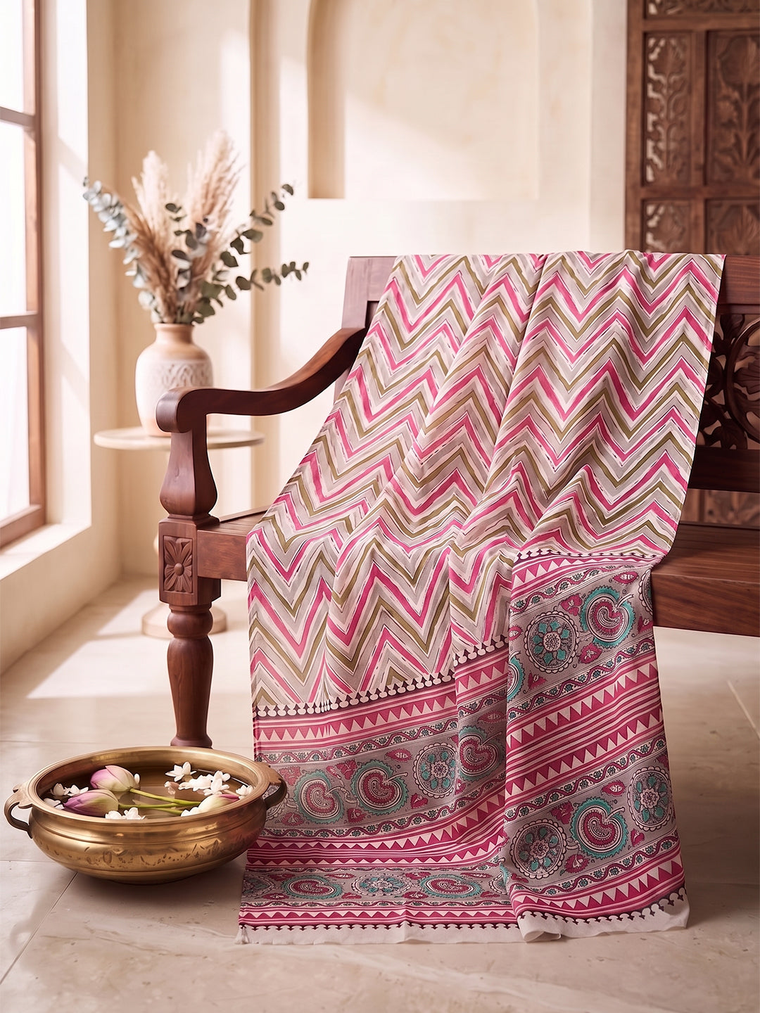 Multicolor Chevron Printed Dupatta