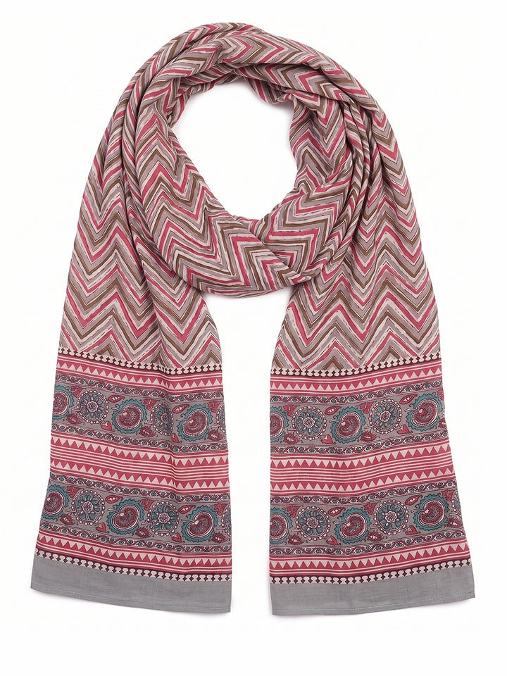 Multicolor Chevron Printed Dupatta