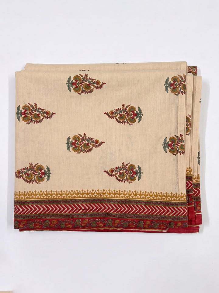 Beige Floral Printed Dupatta