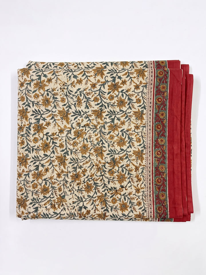Beige Floral Printed Dupatta