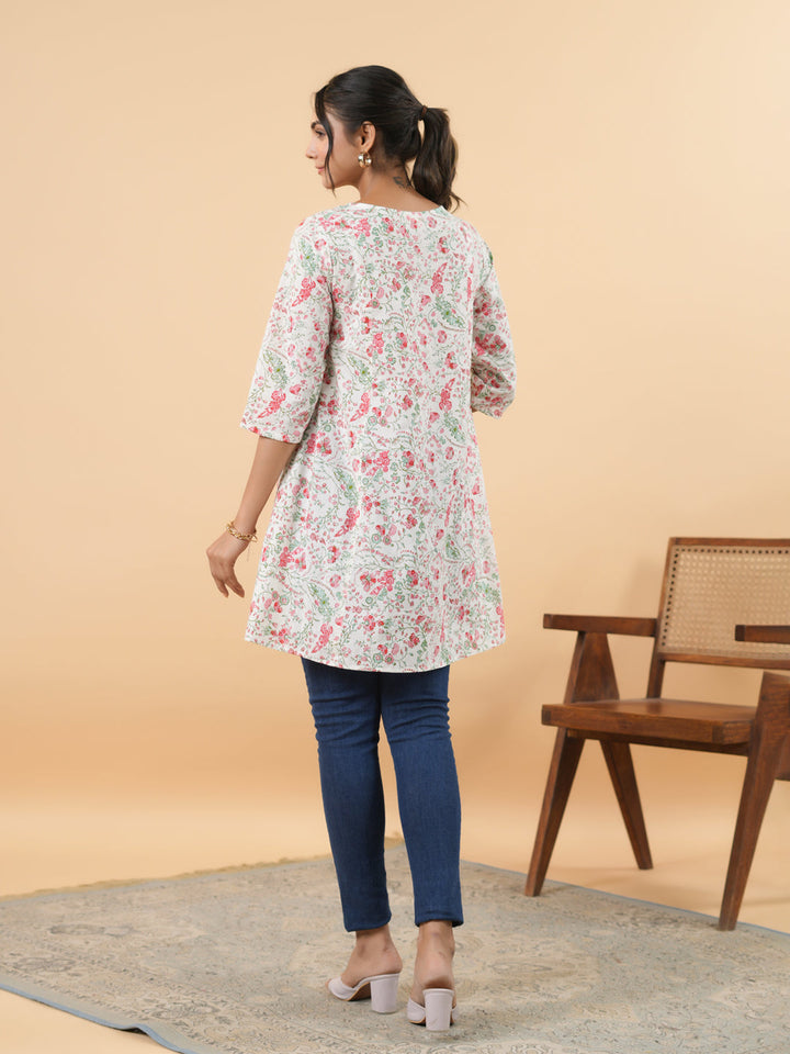 White-Cambric-Floral-Printed-A-Line-Tunic