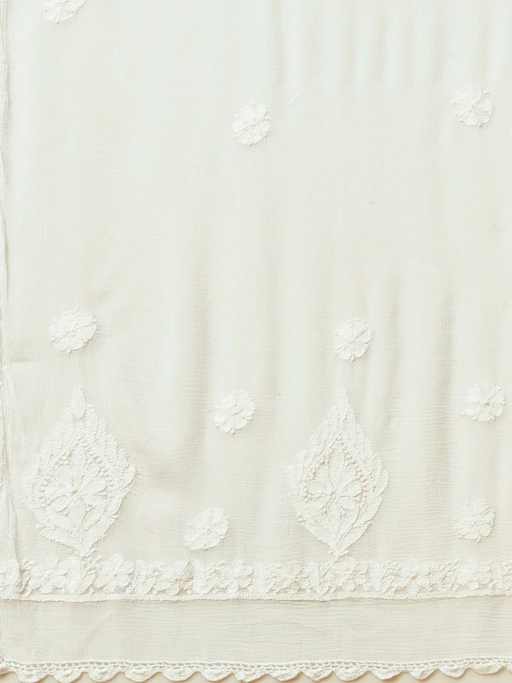 White-Chiffon-Embroidered-Embellished-Chikankari-Dupatta