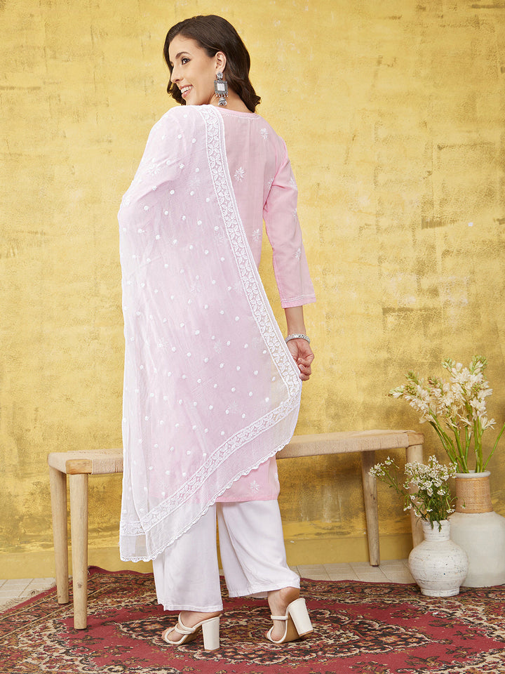 White-Chiffon-Ethnic-Motifs-Embroidered-Chikankari-Dupatta