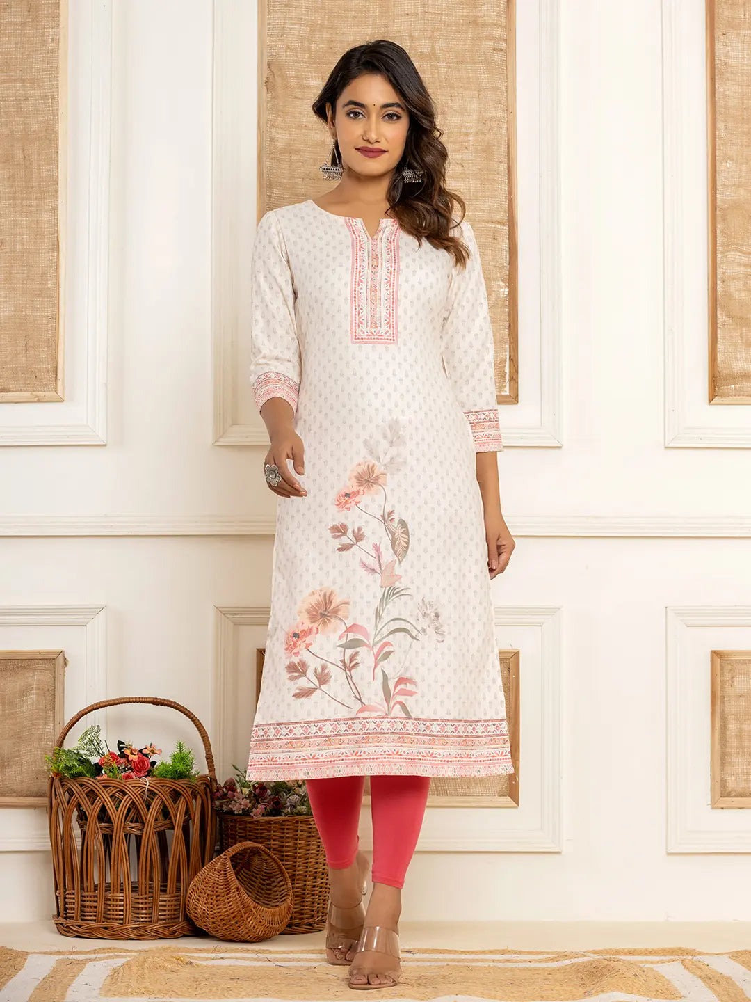 White-Cotton-A-Line-Digital-Print-Straight-Kurta