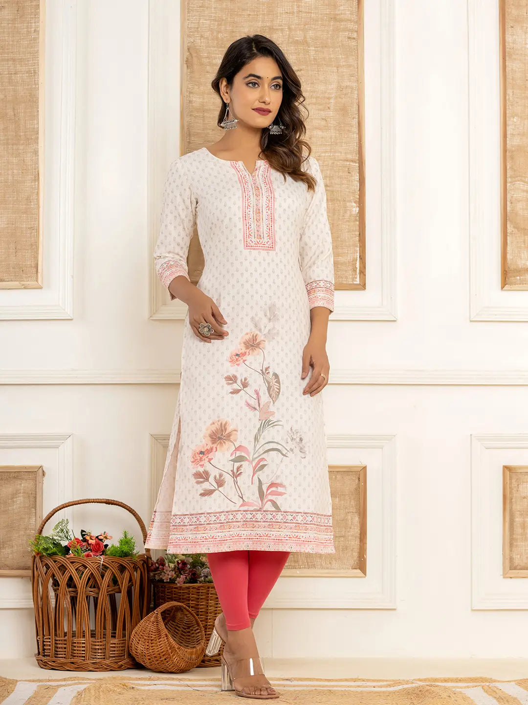 White-Cotton-A-Line-Digital-Print-Straight-Kurta