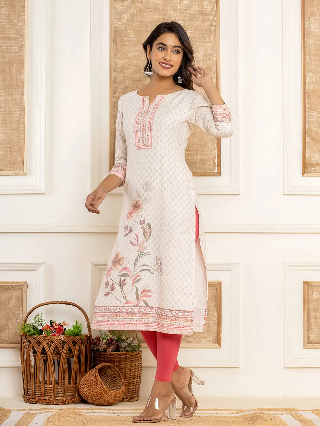 White-Cotton-A-Line-Digital-Print-Straight-Kurta