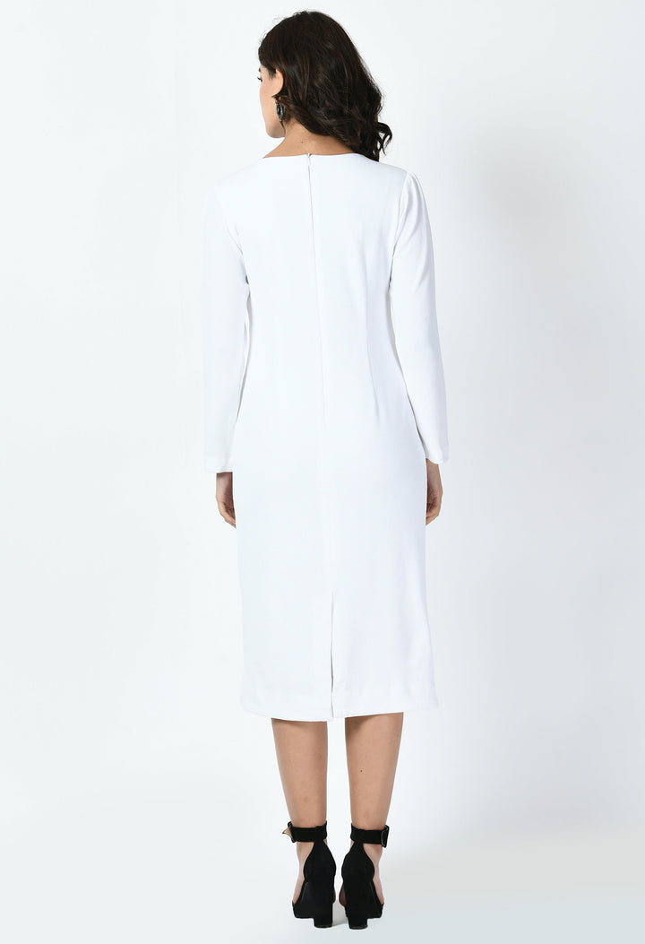 White-Cotton-Blend-Acme-Button-Down-Midi-Sheath-Dress