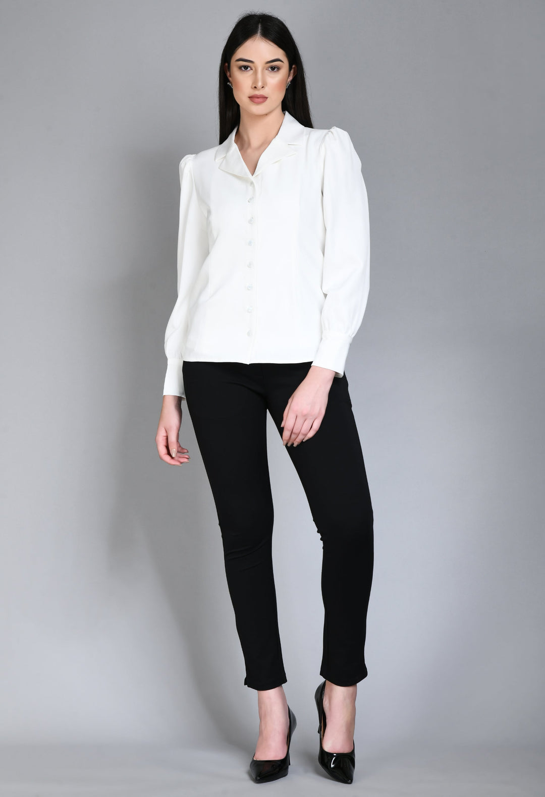 White-Cotton-Blend-Agility-Blazer-Shirt