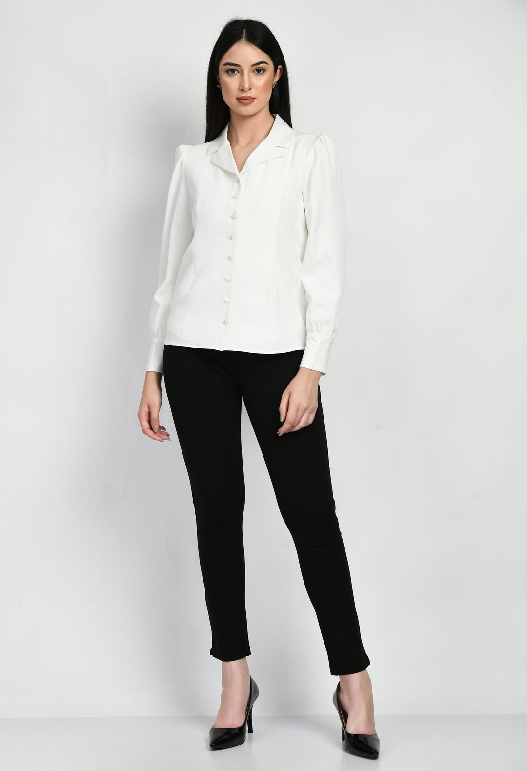 White-Cotton-Blend-Agility-Blazer-Shirt