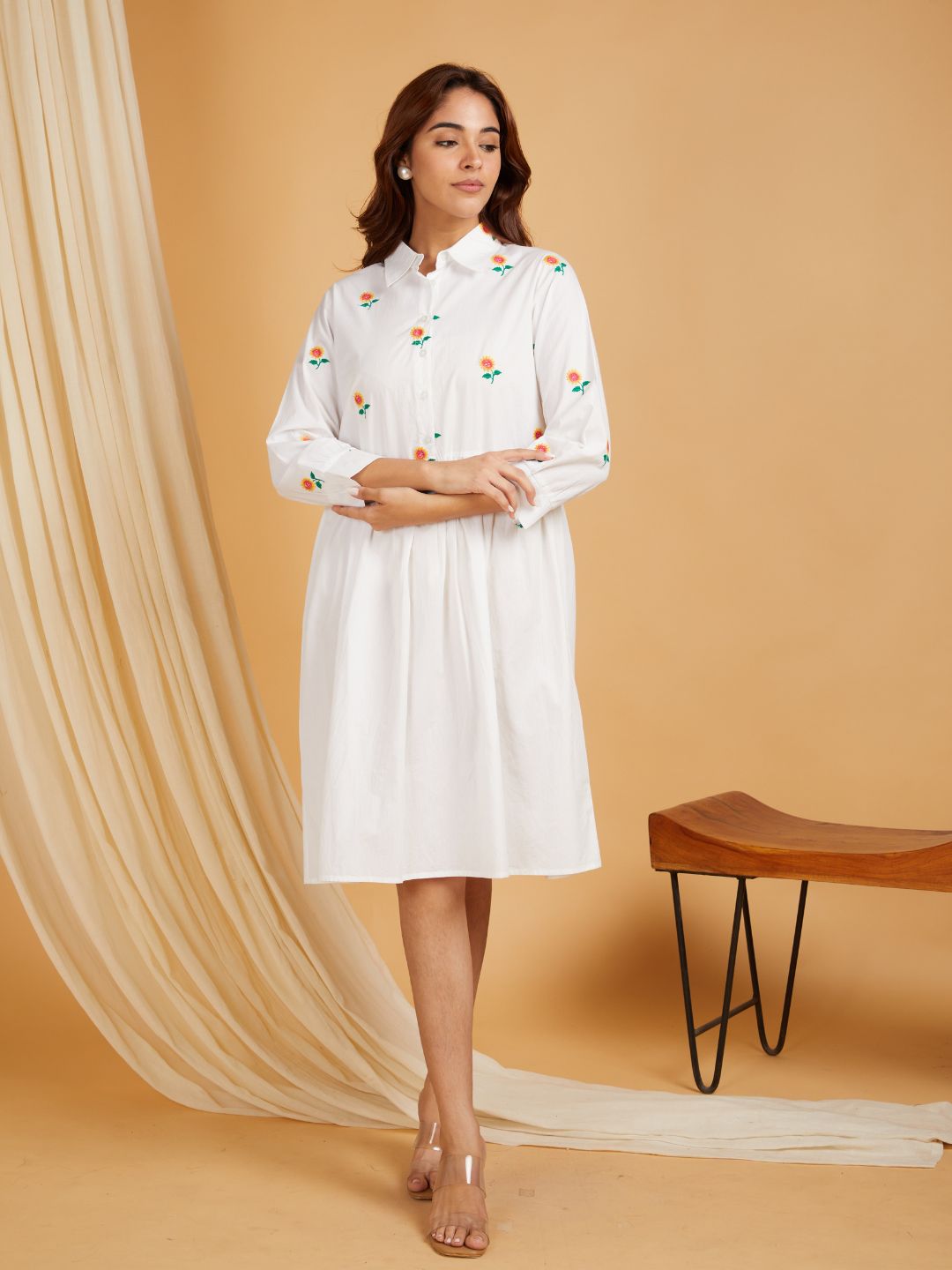 White-Cotton-Embroidered-Mini-Dress