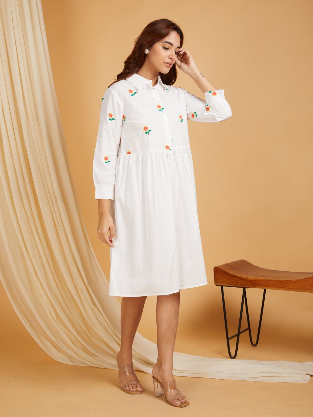 White-Cotton-Embroidered-Mini-Dress