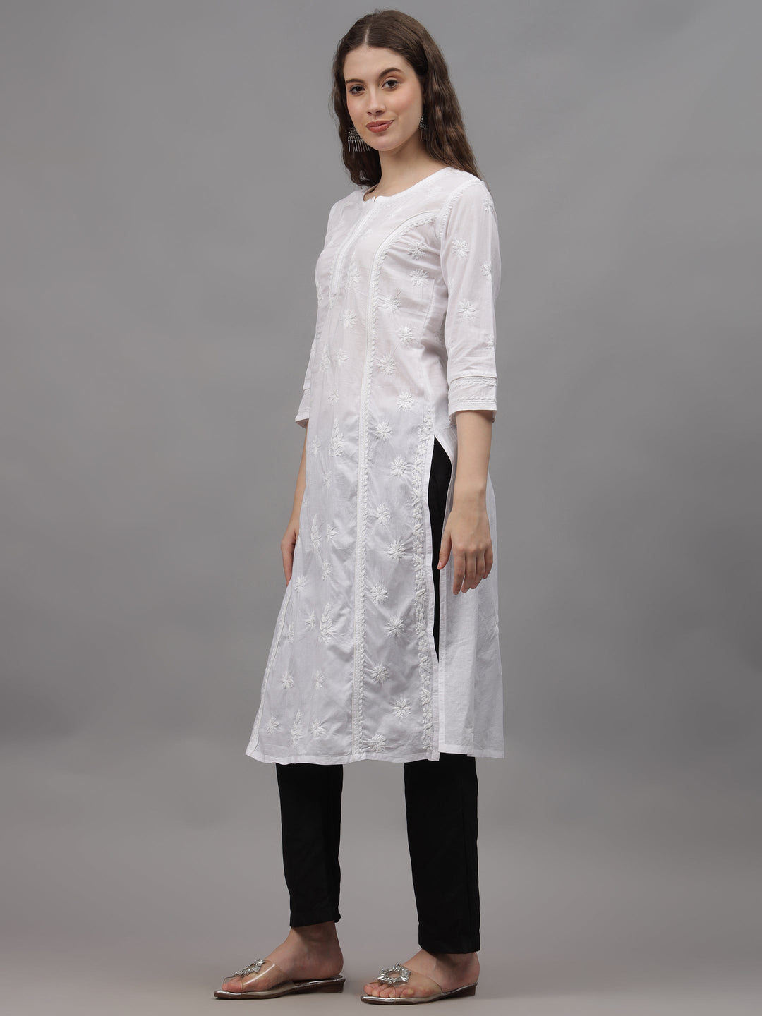 White-Cotton-Hand-Embroidery-Chikankari-Kurta