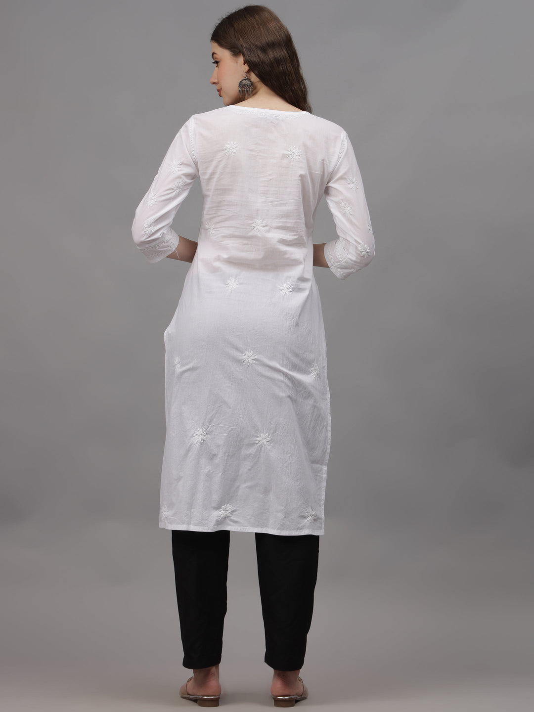 White-Cotton-Hand-Embroidery-Chikankari-Kurta