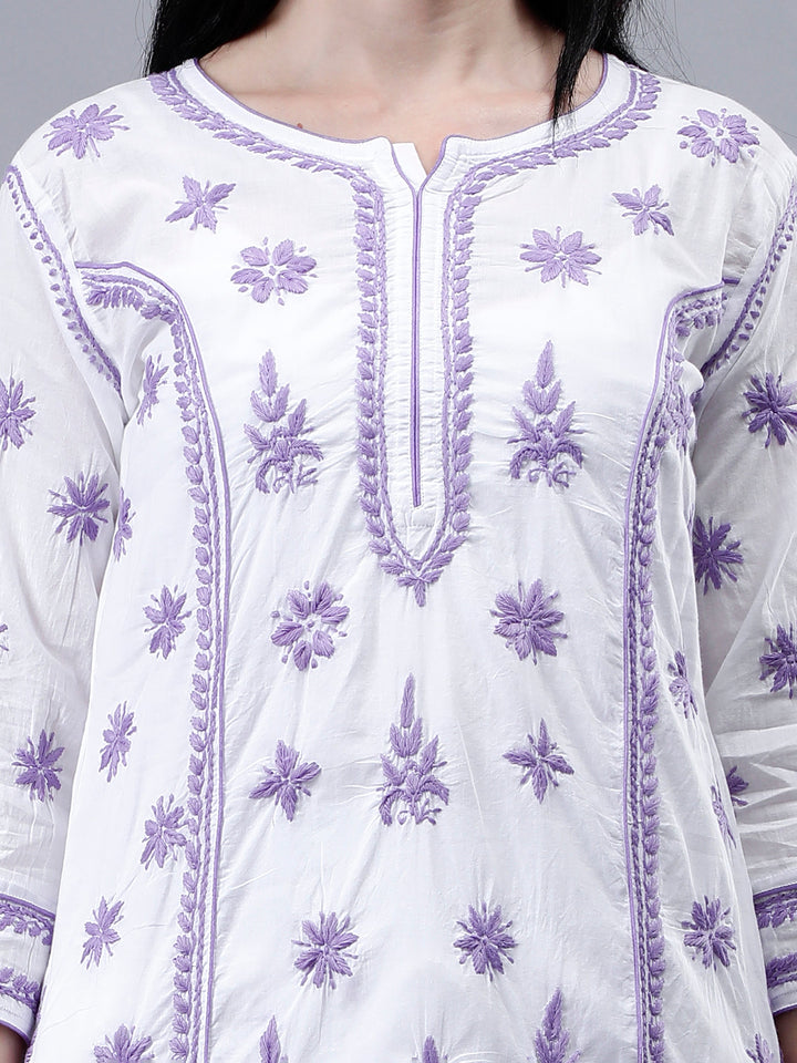 White-Cotton-Hand-Embroidery-Chikankari-Kurti