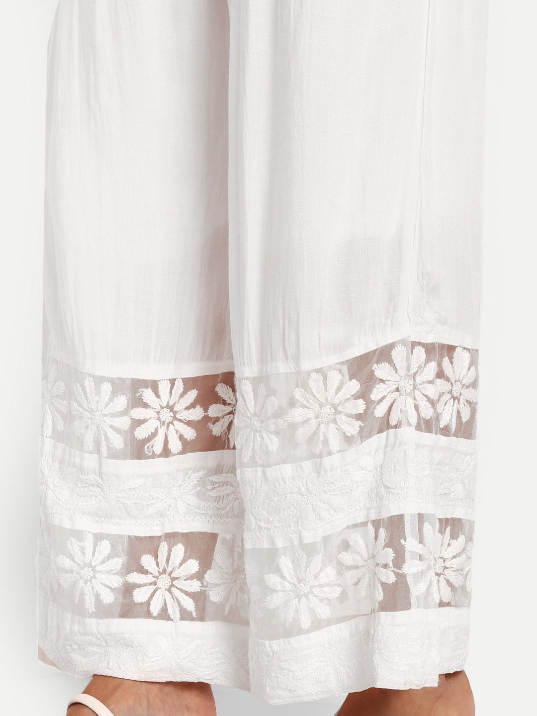 White-Flared-Cotton-Chikankari-EmbroiderY-Palazzo