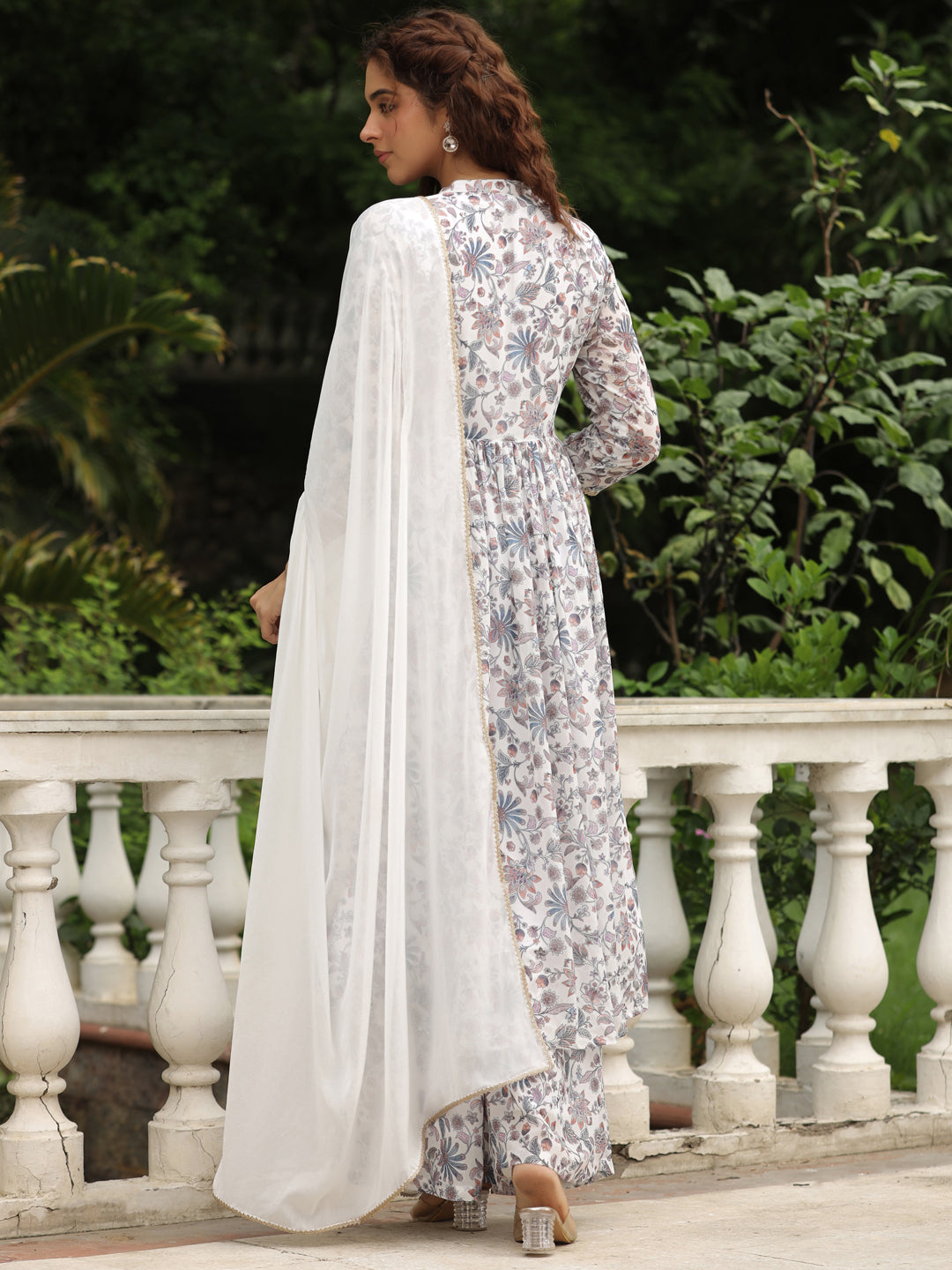 White-Georgette-Floral-Print-3-Piece-Kurta-Set