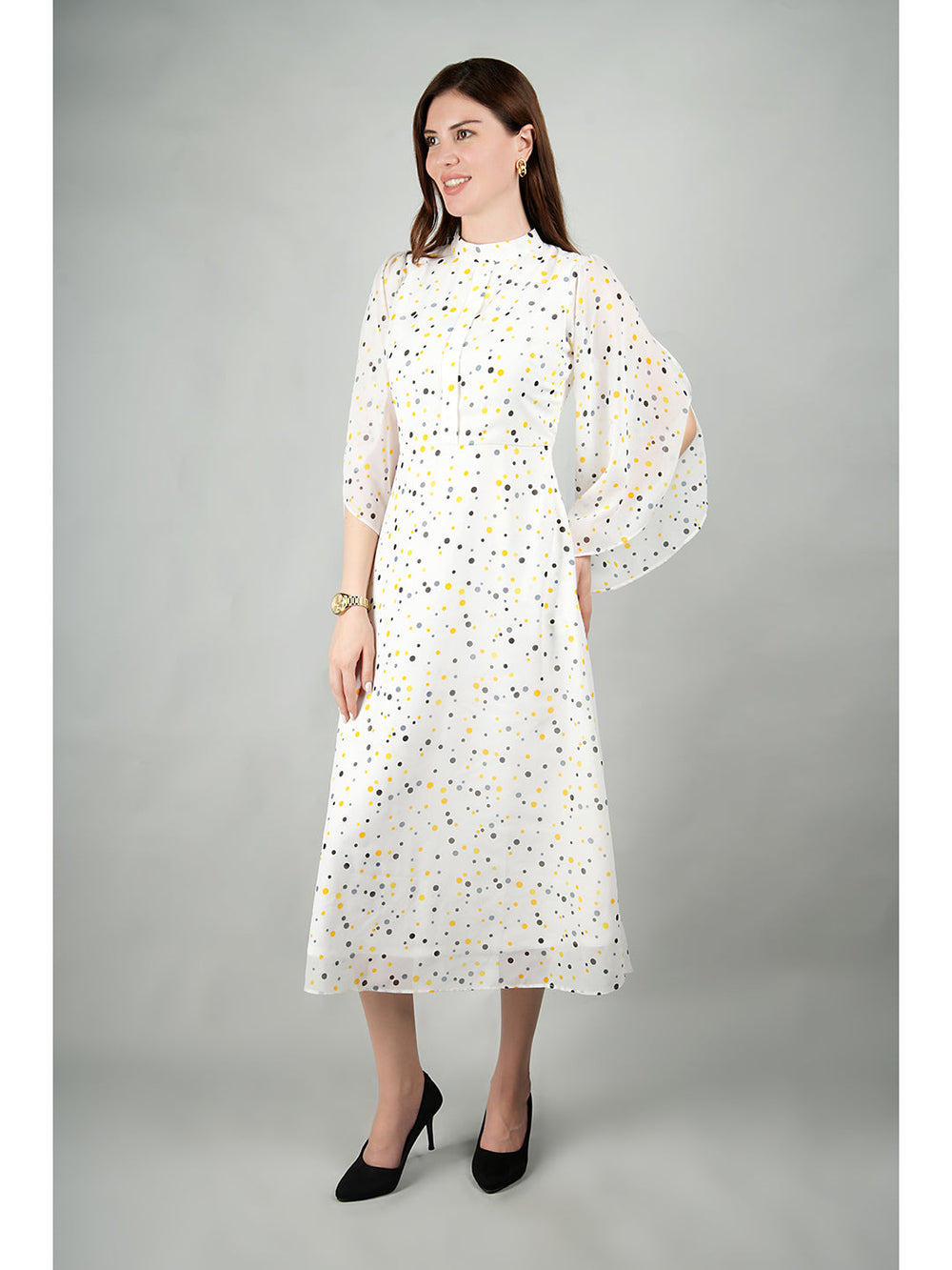 White-Georgette-Sun-Soaked-Polka-Dot-Dress