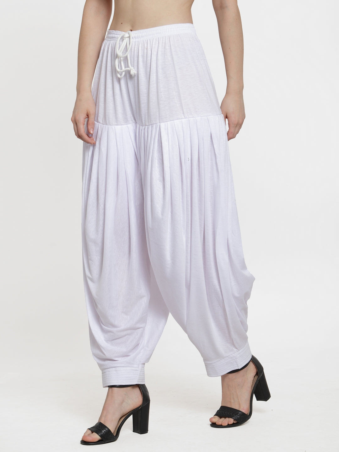 White Modern Lycra Patiyala Salwar Pant