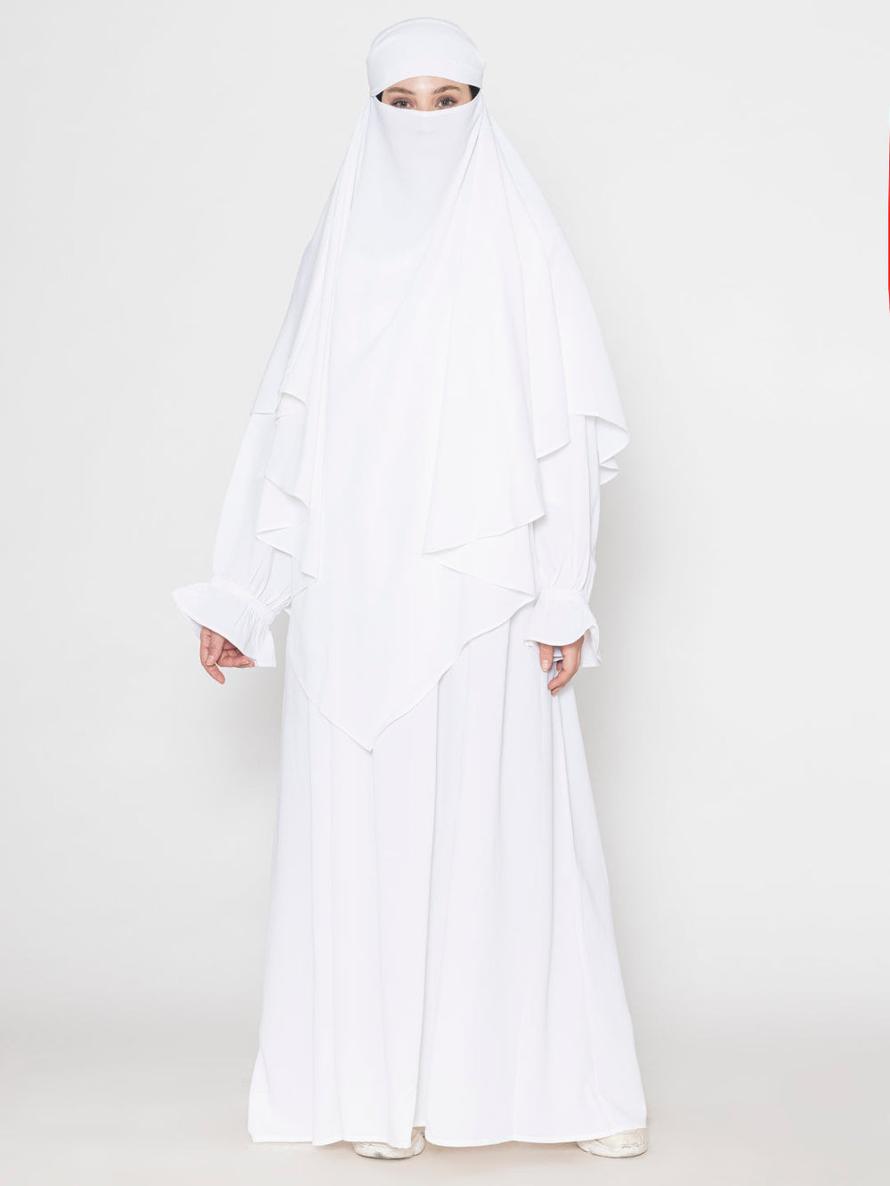 White-Polyester-Front-Pleated-Crickeled-Abaya