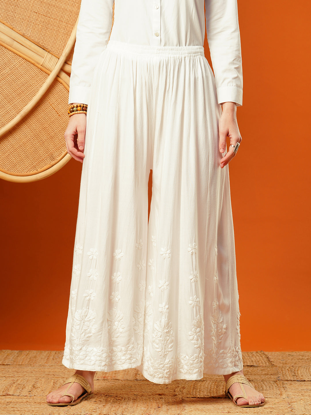 White-Rayon-Hand-Chikankari-Embroidered-Flower-Palazzo