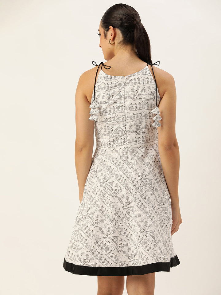 White-Rayon-Printed-Sleeveless-Dress