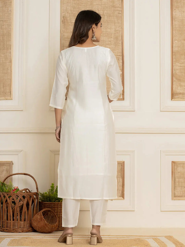 White-Silk-Blend-Thread-Work-Straight-3-Piece-Kurta-Set