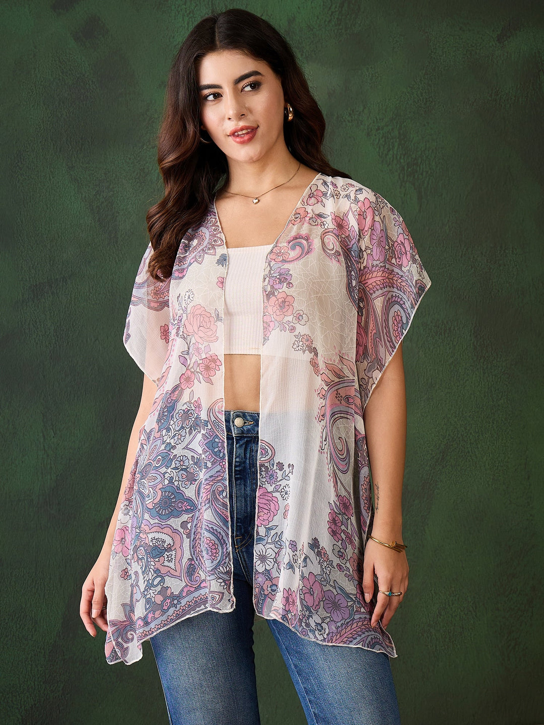 White-&-Purple-Chiffon-Printed-Shrug