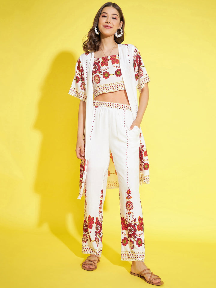White-&-Red-Rayon-Shrug,-Inner-&-Trouser-3-Piece-Co-Ord-Set