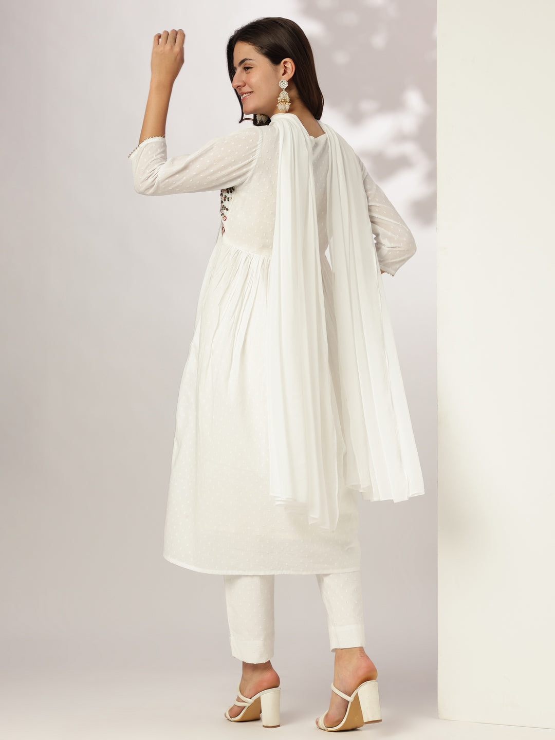 White-Dobby-Cotton-A-Line-Embroidered-3-Piece-Kurta-Set