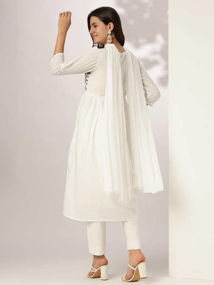 White-Dobby-Cotton-A-Line-Embroidered-3-Piece-Kurta-Set