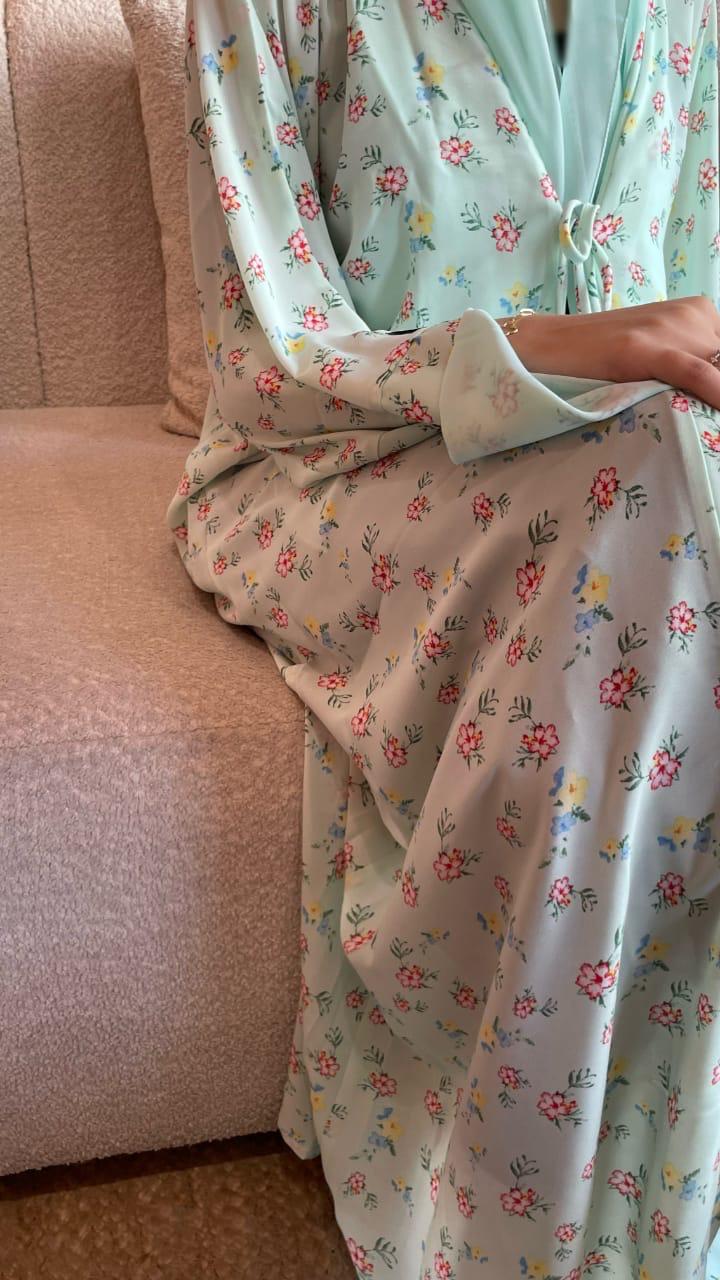 Green-Georgette-Chic-Floral-Kimono-&-Sheila-Set